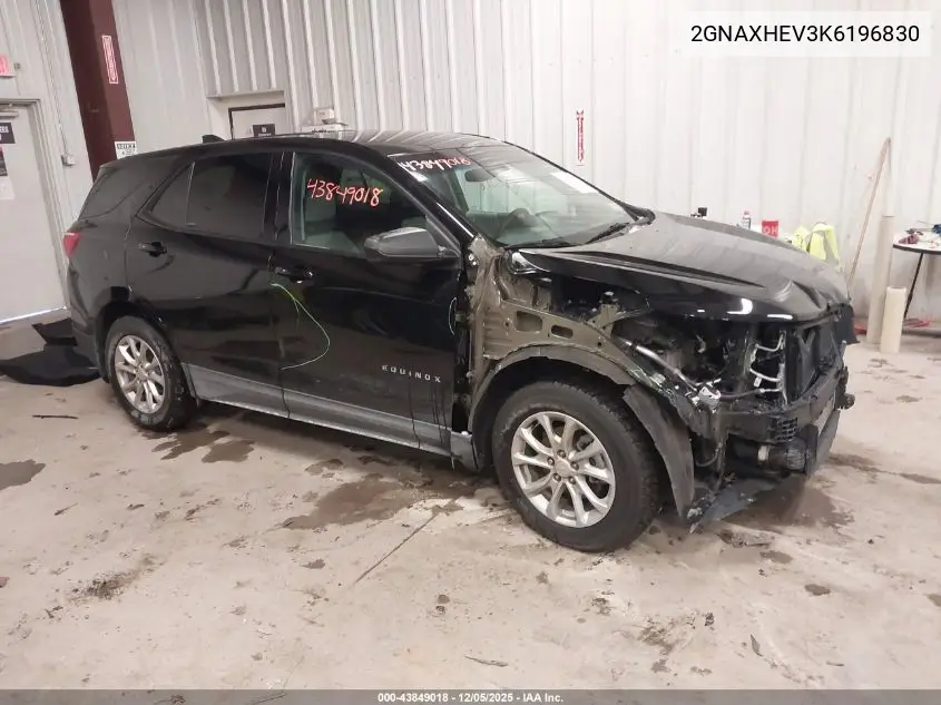 2GNAXHEV3K6196830 2019 Chevrolet Equinox Ls