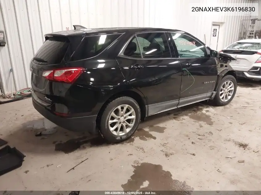 2GNAXHEV3K6196830 2019 Chevrolet Equinox Ls