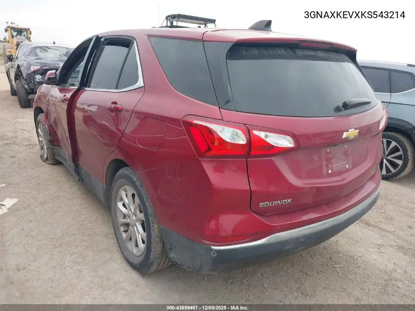 3GNAXKEVXKS543214 2019 Chevrolet Equinox Lt