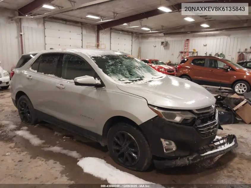 2GNAXKEV8K6135843 2019 Chevrolet Equinox Lt