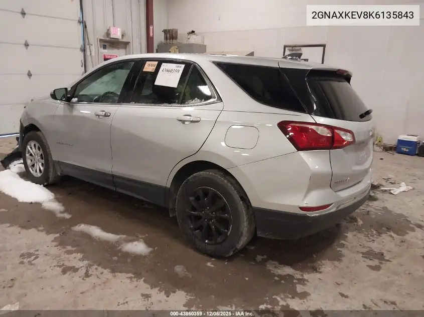 2GNAXKEV8K6135843 2019 Chevrolet Equinox Lt