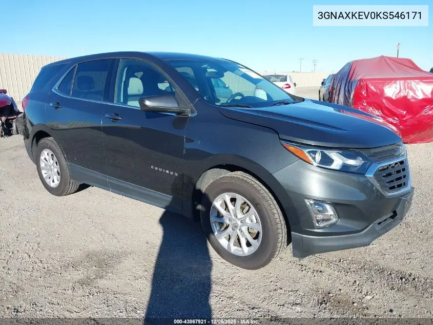 3GNAXKEV0KS546171 2019 Chevrolet Equinox Lt