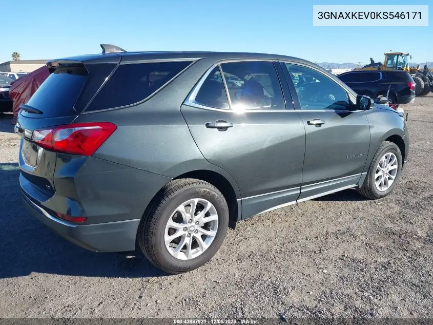 3GNAXKEV0KS546171 2019 Chevrolet Equinox Lt