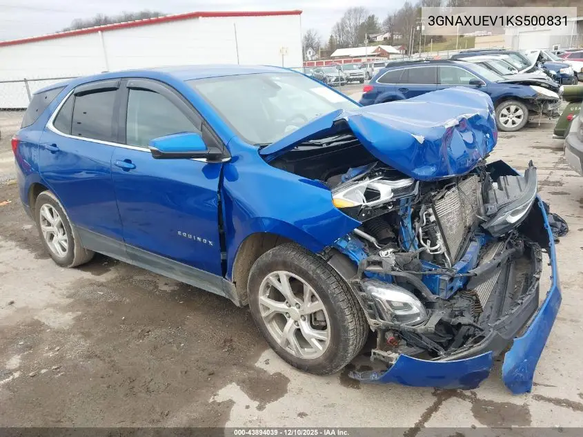 3GNAXUEV1KS500831 2019 Chevrolet Equinox Lt