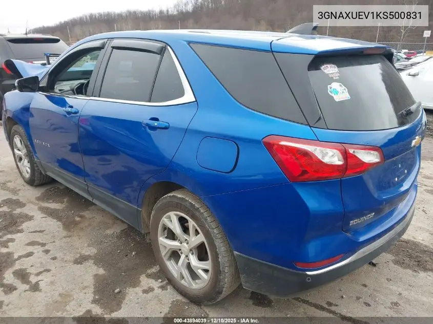 3GNAXUEV1KS500831 2019 Chevrolet Equinox Lt