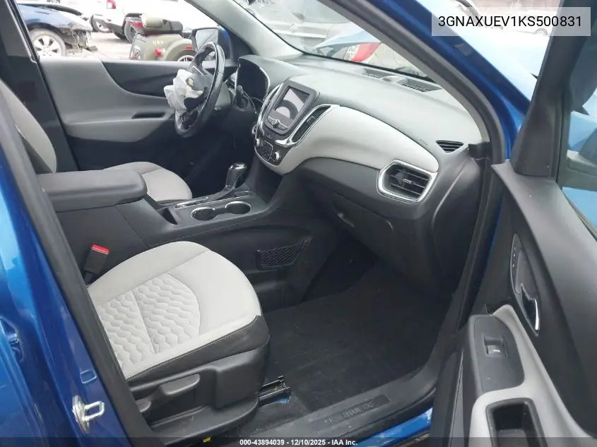3GNAXUEV1KS500831 2019 Chevrolet Equinox Lt