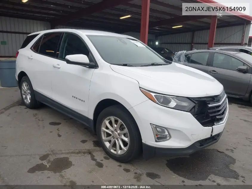 2GNAXJEV5K6154909 2019 Chevrolet Equinox Lt