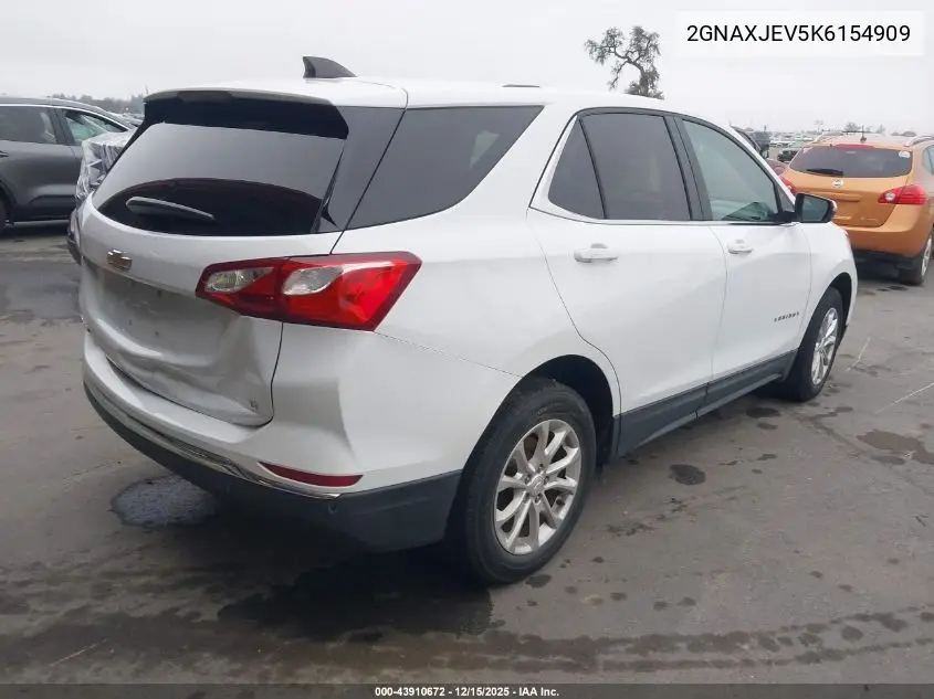 2GNAXJEV5K6154909 2019 Chevrolet Equinox Lt