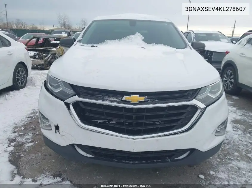 3GNAXSEV4KL278607 2019 Chevrolet Equinox Ls