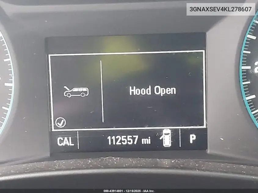 3GNAXSEV4KL278607 2019 Chevrolet Equinox Ls