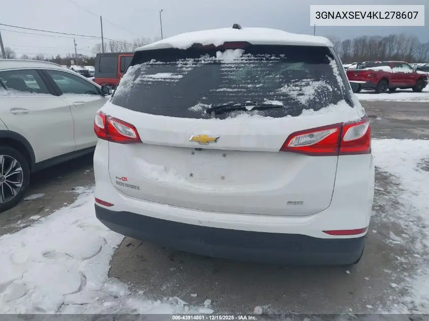 3GNAXSEV4KL278607 2019 Chevrolet Equinox Ls