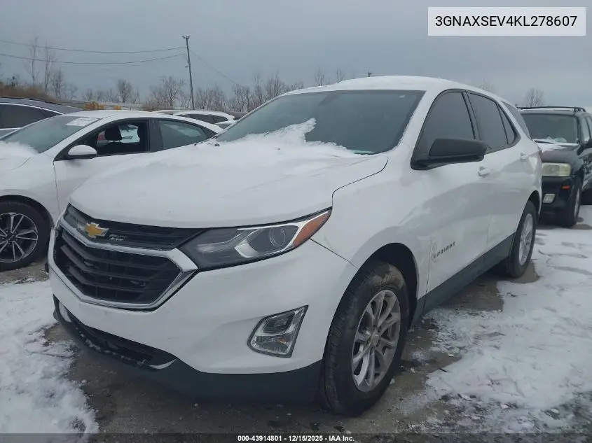 3GNAXSEV4KL278607 2019 Chevrolet Equinox Ls