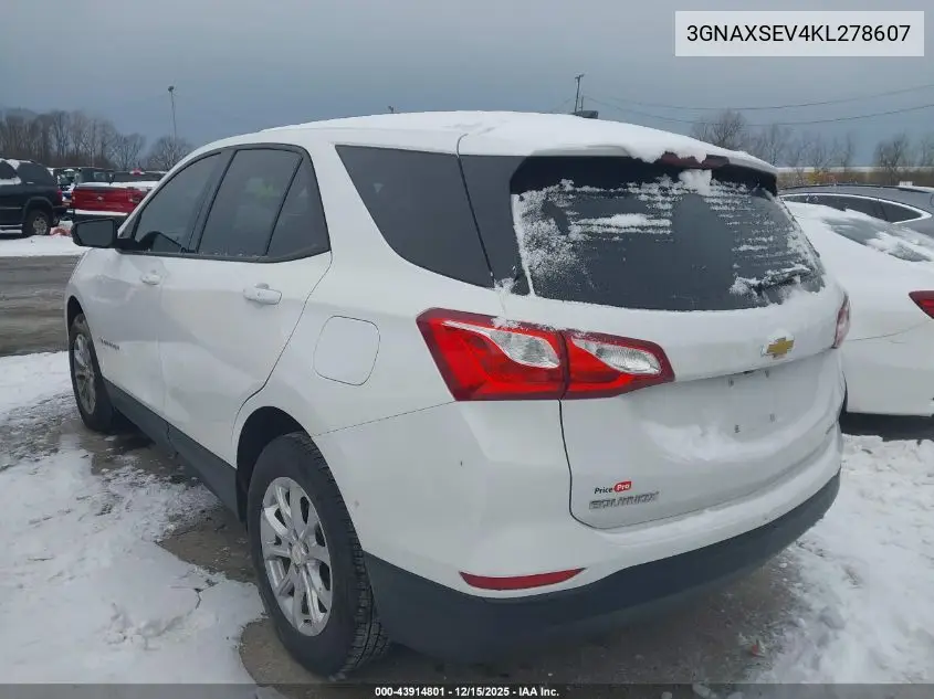 3GNAXSEV4KL278607 2019 Chevrolet Equinox Ls