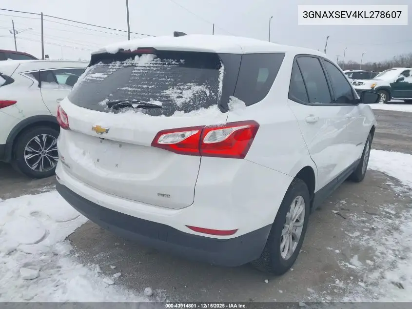 3GNAXSEV4KL278607 2019 Chevrolet Equinox Ls