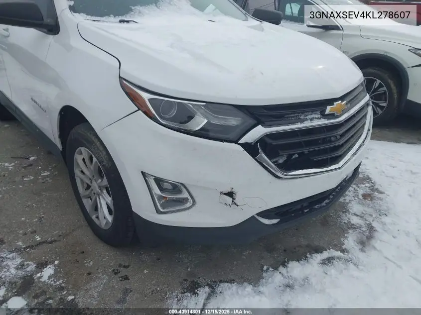 3GNAXSEV4KL278607 2019 Chevrolet Equinox Ls