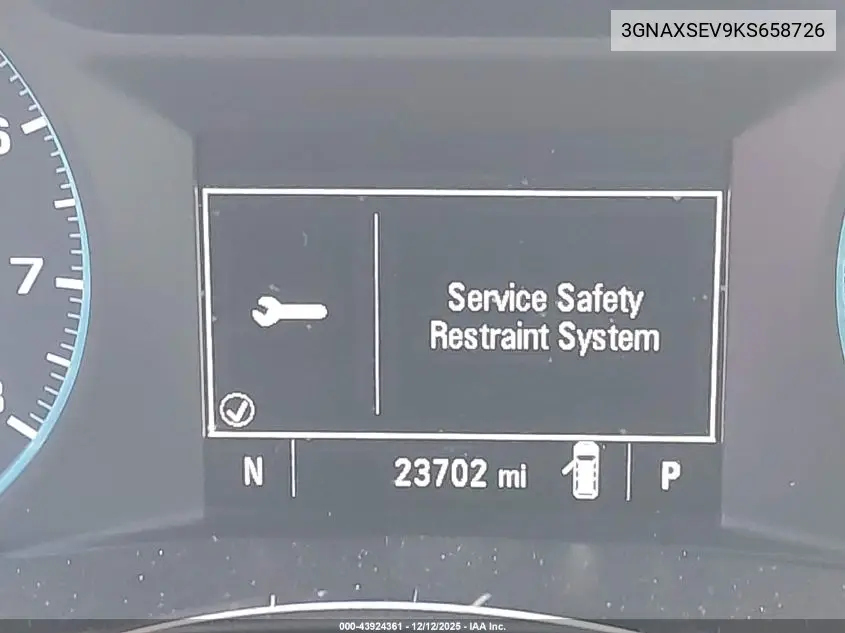 3GNAXSEV9KS658726 2019 Chevrolet Equinox Ls