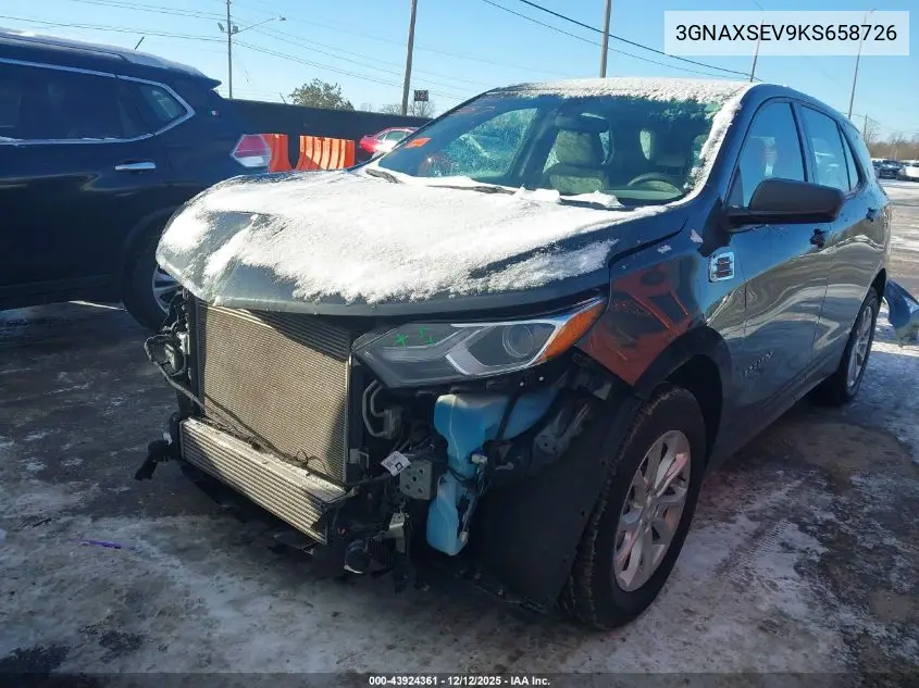 3GNAXSEV9KS658726 2019 Chevrolet Equinox Ls