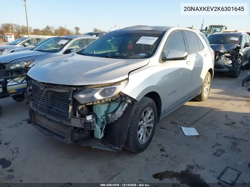 2GNAXKEV2K6301645 2019 Chevrolet Equinox Lt