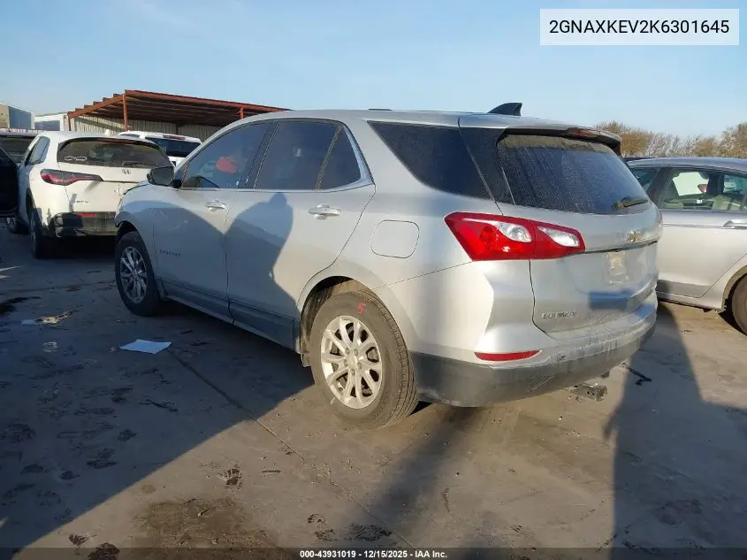 2GNAXKEV2K6301645 2019 Chevrolet Equinox Lt