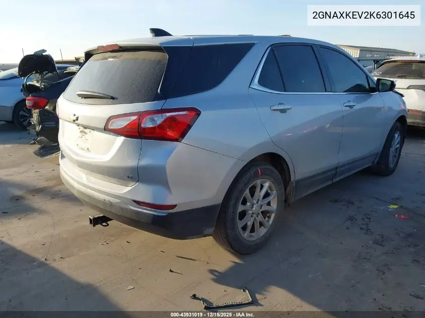 2GNAXKEV2K6301645 2019 Chevrolet Equinox Lt