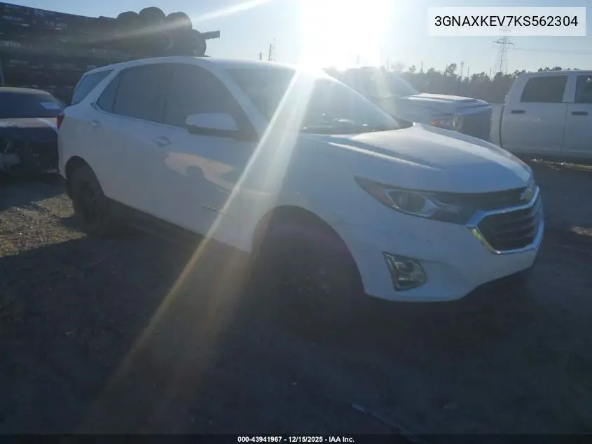 3GNAXKEV7KS562304 2019 Chevrolet Equinox Lt