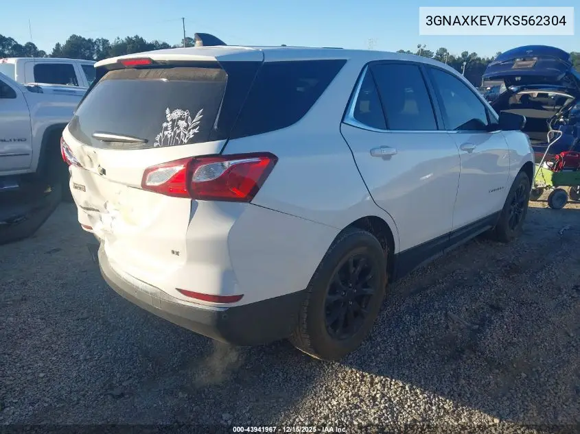 3GNAXKEV7KS562304 2019 Chevrolet Equinox Lt