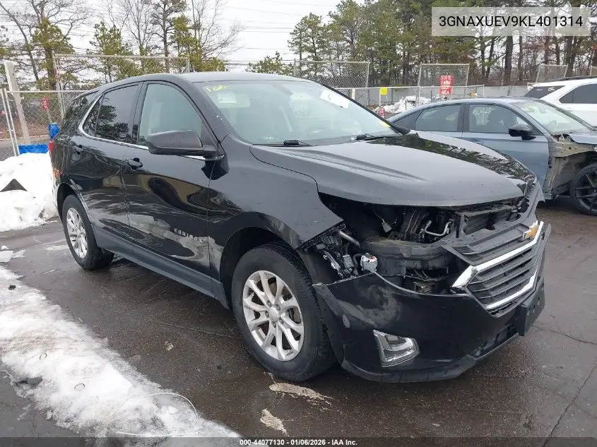 3GNAXUEV9KL401314 2019 Chevrolet Equinox Lt