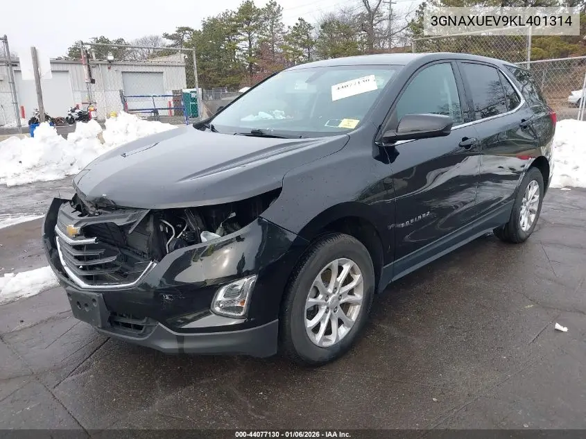 3GNAXUEV9KL401314 2019 Chevrolet Equinox Lt