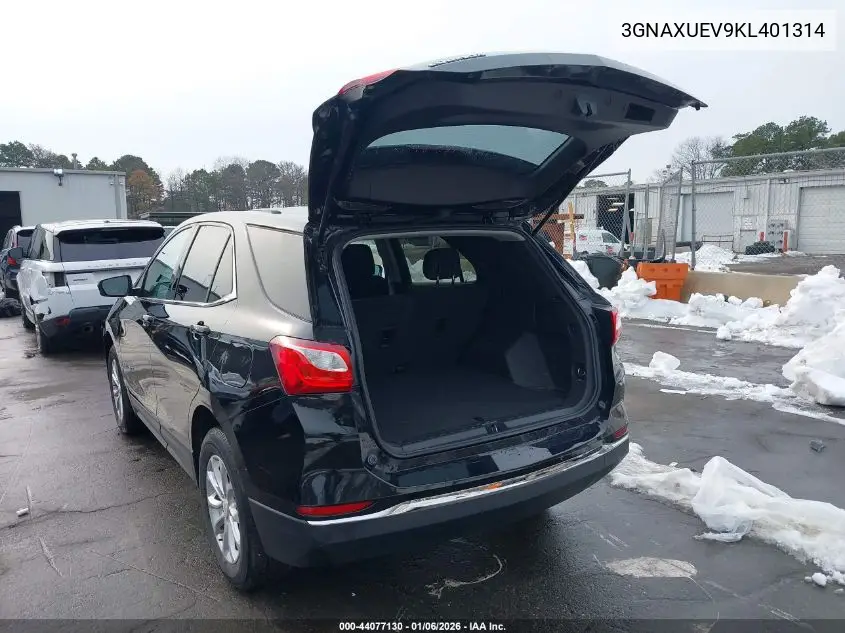 3GNAXUEV9KL401314 2019 Chevrolet Equinox Lt