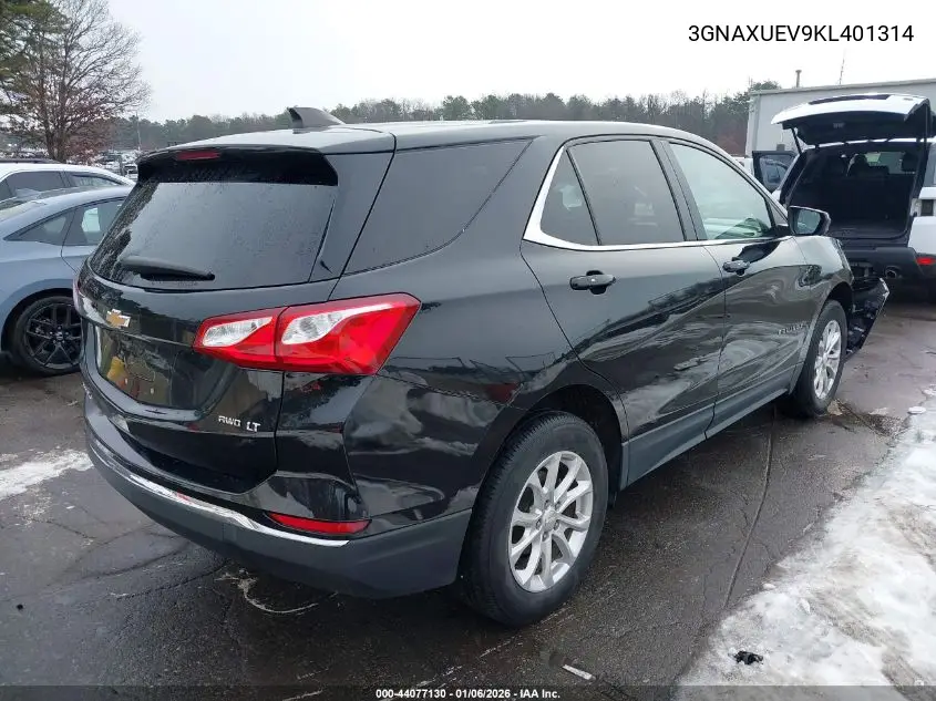 3GNAXUEV9KL401314 2019 Chevrolet Equinox Lt