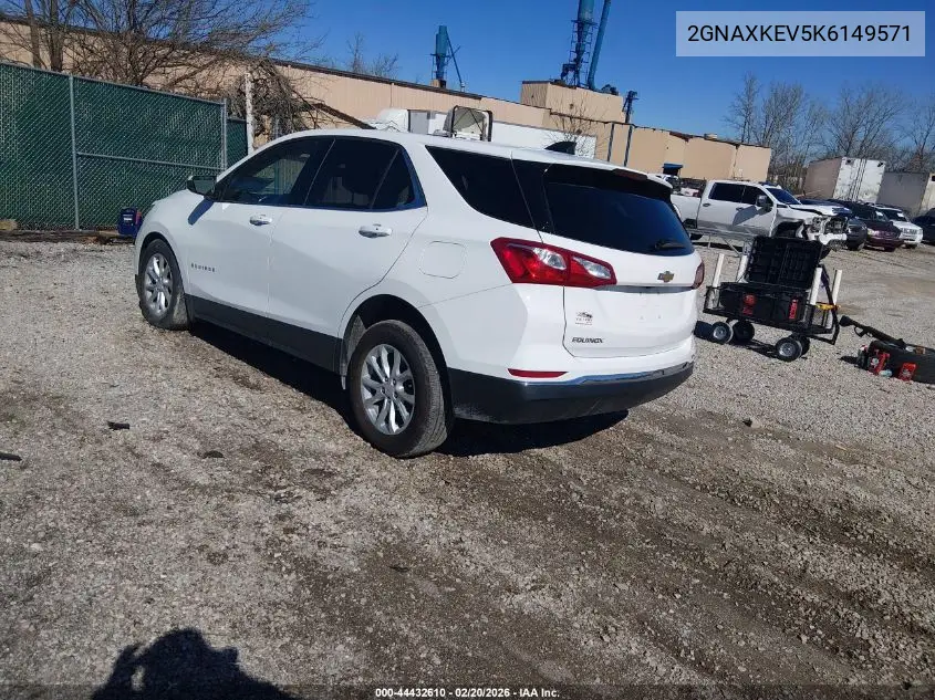 2GNAXKEV5K6149571 2019 Chevrolet Equinox Lt