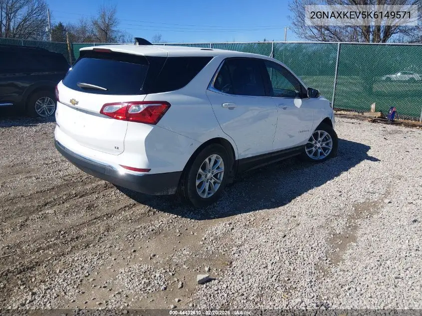 2GNAXKEV5K6149571 2019 Chevrolet Equinox Lt