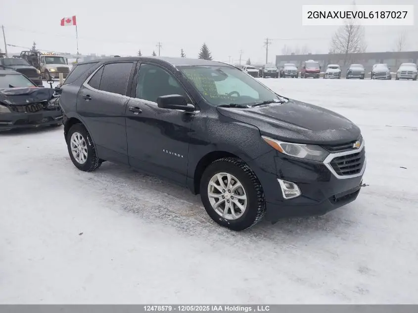 2GNAXUEV0L6187027 2020 Chevrolet Equinox Lt