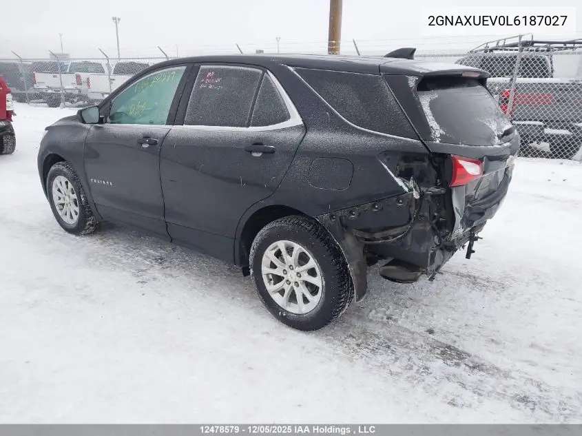 2GNAXUEV0L6187027 2020 Chevrolet Equinox Lt