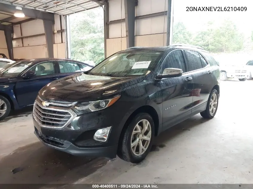 2020 Chevrolet Equinox Premier VIN: 2GNAXNEV2L6210409 Lot: 40400511