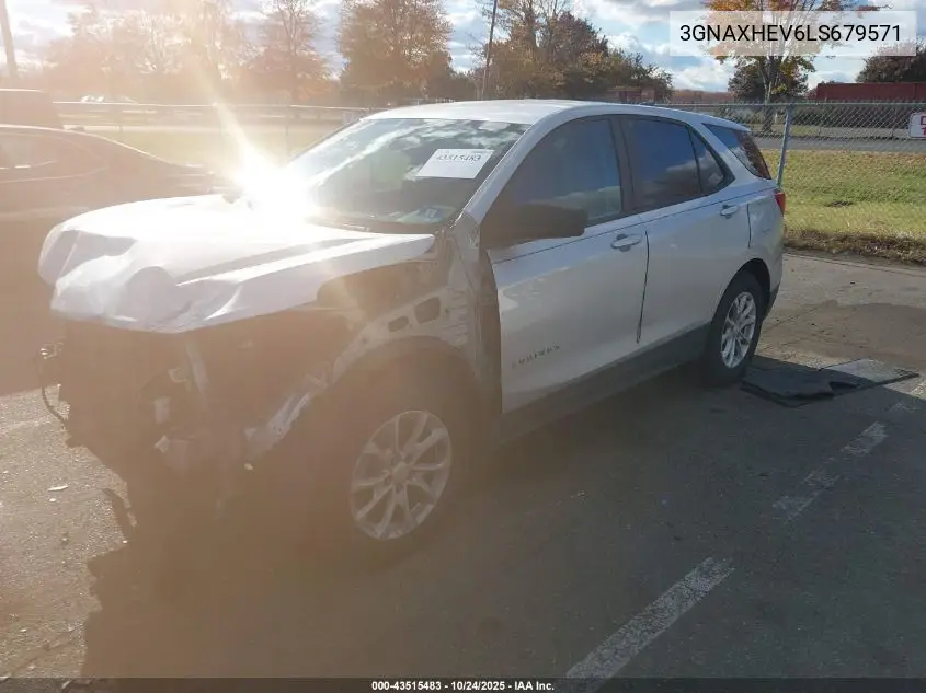 3GNAXHEV6LS679571 2020 Chevrolet Equinox Fwd Ls