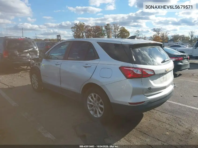 3GNAXHEV6LS679571 2020 Chevrolet Equinox Fwd Ls