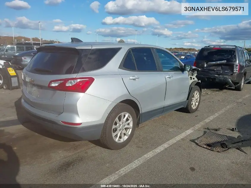 3GNAXHEV6LS679571 2020 Chevrolet Equinox Fwd Ls