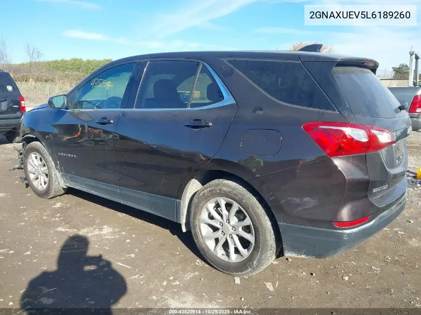 2GNAXUEV5L6189260 2020 Chevrolet Equinox Awd Lt 1.5L Turbo