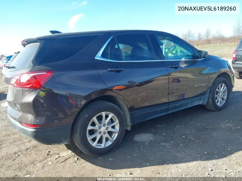2GNAXUEV5L6189260 2020 Chevrolet Equinox Awd Lt 1.5L Turbo