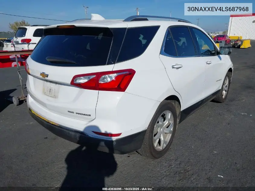 3GNAXXEV4LS687968 2020 Chevrolet Equinox Awd Premier 1.5L Turbo