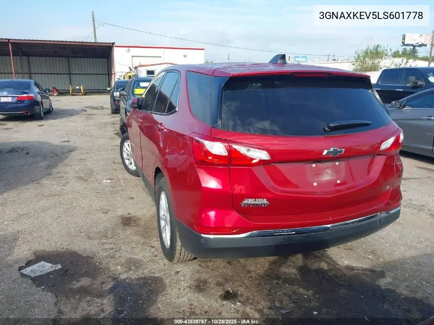 3GNAXKEV5LS601778 2020 Chevrolet Equinox Fwd Lt 1.5L Turbo