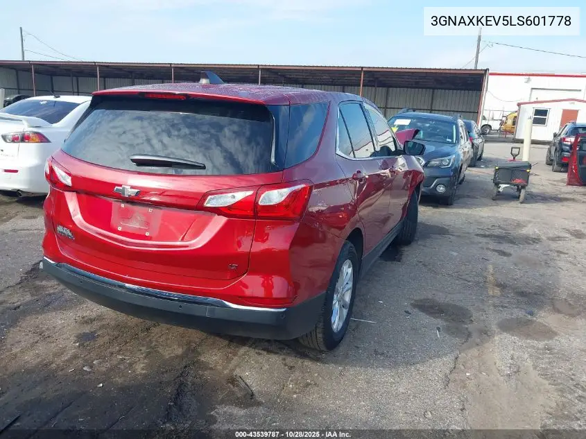 3GNAXKEV5LS601778 2020 Chevrolet Equinox Fwd Lt 1.5L Turbo