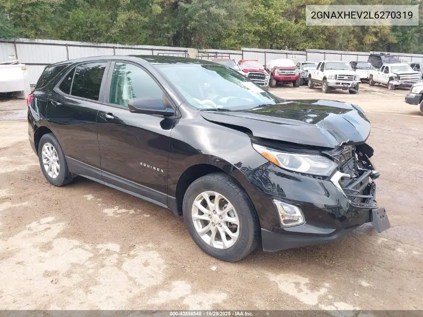 2GNAXHEV2L6270319 2020 Chevrolet Equinox Fwd Ls