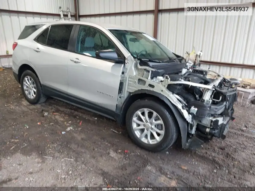 3GNAXHEV3LS548937 2020 Chevrolet Equinox Fwd Ls