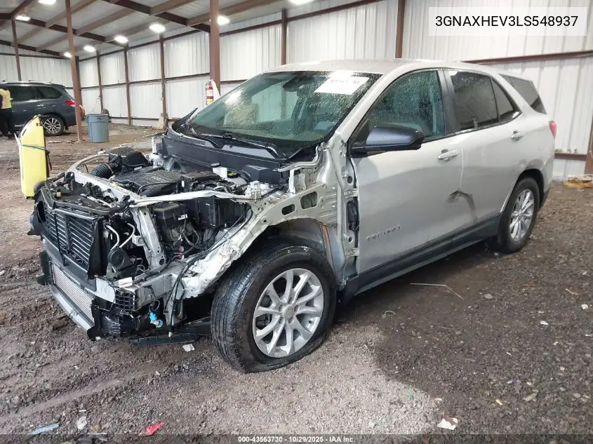 3GNAXHEV3LS548937 2020 Chevrolet Equinox Fwd Ls