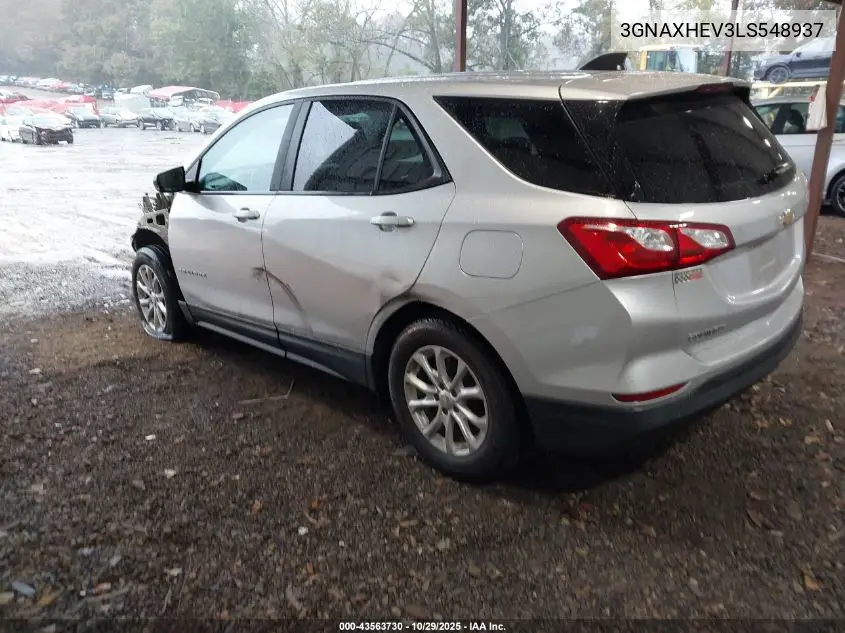 3GNAXHEV3LS548937 2020 Chevrolet Equinox Fwd Ls