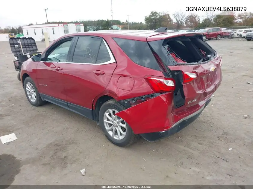3GNAXUEV4LS638879 2020 Chevrolet Equinox Awd Lt 1.5L Turbo