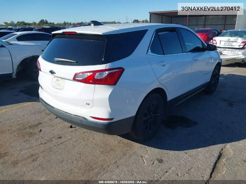 3GNAXKEV2LL270412 2020 Chevrolet Equinox Fwd Lt 1.5L Turbo