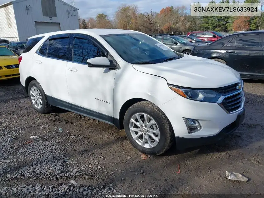 3GNAXKEV7LS633924 2020 Chevrolet Equinox Fwd Lt 1.5L Turbo